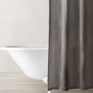 RH | Linen Shower Curtain Italian Washed